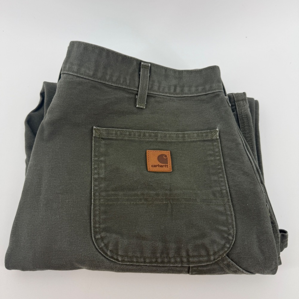 Carhartt B11 MOS Moss Green Original Dungaree Fit Cotton Work Pants 38x30